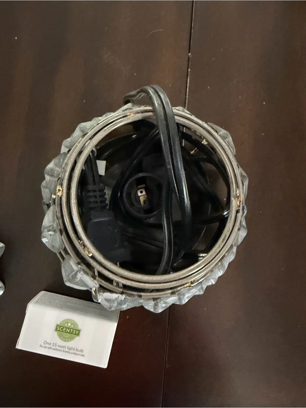 Scentsy Small Gray Metal Warmer